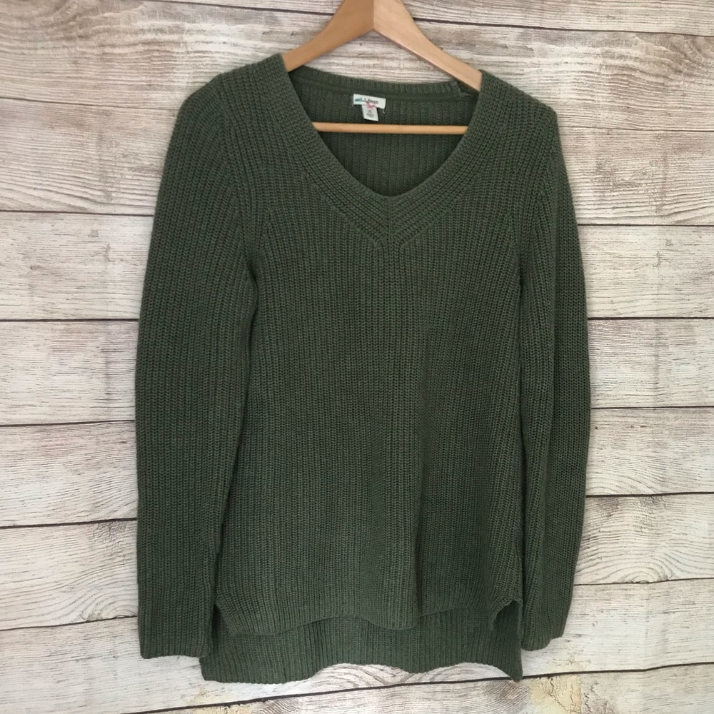 L.L. Bean Forest Green Cotton Sweater